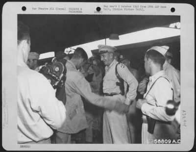 Thumbnail for General > Lt. General Robert Eichelberger Meets The Released Prisoners Of War On The Station Platform Of Yokohama Railroad Station, Japan.  September 1945.