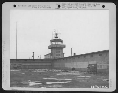 Thumbnail for General > Wind Damage To Control Tower And Terminal Building At 1391St Aaf Base Unit, Santa Maria, Azores, 20 December 1945.