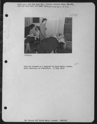 Thumbnail for General > Sick And Wounded At A Hospital In Santa Maria, Azores, Awaiting Air Evacuation.  23 Sept. 1945.