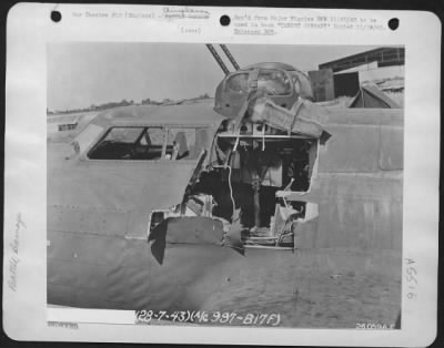 Battle Damage > Hole made by AA shell fragments shown in plane called "SACK".