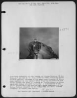 Thumbnail for BACK FROM BRUNSWICK---The Eighth AAF Flying ofrtress "F for Frenesi," piloted by Lt. Cely, with his crew, including three wounded gunners, returned to its base "just a series of holes held together by some metal" after dropping its bombs on the - Page 5