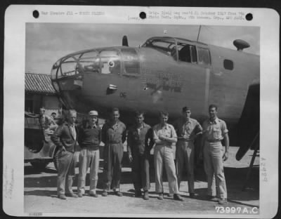 Thumbnail for General > Men, Who Took Part In Major General James H. Doolittle'S First Raid Over Tokyo, Japan, Pose Beside The North American B-25 "Obliterators Excuse Please" At An Airfield In China.  18 September 1942.