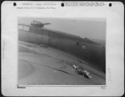 Thumbnail for Battle Damage > Damaged Boeing B-17 (Fortress), Port Wing.