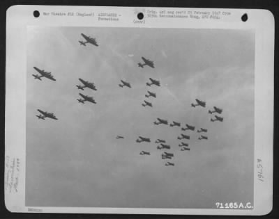 Thumbnail for Boeing > Flying In Close Formation, An Armada Of 379Th Bomb Group Boeing B-17 'Flying Fortresses', Roar Toward Target - An Enemy Installation Somewhere In Europe - On 12 March 1945.