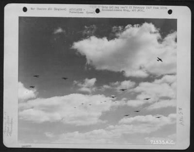 Boeing > Formations Of Boeing B-17 "Flying Fortresses"Of The 379Th Bomb Group Wing Their Way Toward Their Home Base In England After A Raid Over Enemy Occupied Europe.  13 May 1944.