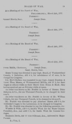 Volume I > Minutes of the Board of War, From March 14, 1777, To August 7, 1777