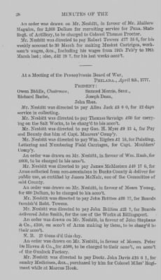 Volume I > Minutes of the Board of War, From March 14, 1777, To August 7, 1777