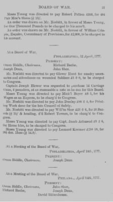 Volume I > Minutes of the Board of War, From March 14, 1777, To August 7, 1777