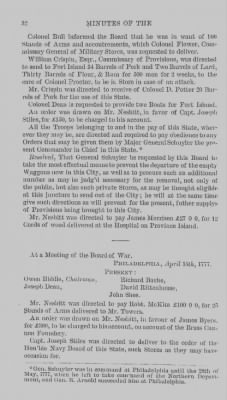 Volume I > Minutes of the Board of War, From March 14, 1777, To August 7, 1777