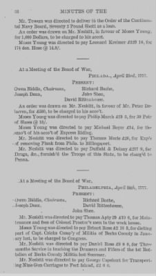 Volume I > Minutes of the Board of War, From March 14, 1777, To August 7, 1777