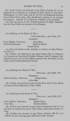 Volume I > Minutes of the Board of War, From March 14, 1777, To August 7, 1777