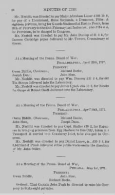 Volume I > Minutes of the Board of War, From March 14, 1777, To August 7, 1777