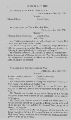 Volume I > Minutes of the Board of War, From March 14, 1777, To August 7, 1777