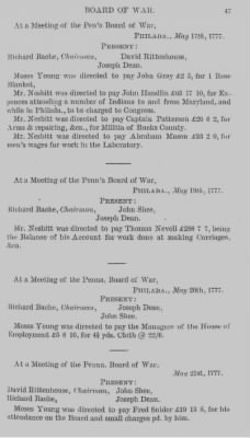 Volume I > Minutes of the Board of War, From March 14, 1777, To August 7, 1777