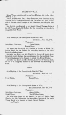 Volume I > Minutes of the Board of War, From March 14, 1777, To August 7, 1777