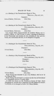 Volume I > Minutes of the Board of War, From March 14, 1777, To August 7, 1777