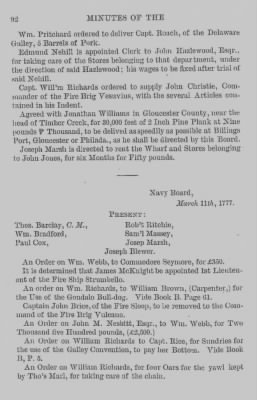 Volume I > Minutes of the Navy Board, From Feb. 18177, to Sept. 24, 1777