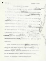 Franklin Roosevelt 'Day of Infamy Speech' draft - pg 1