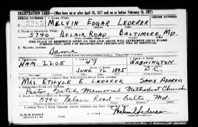 Melvin Edgar > Lederer, Melvin Edgar (1895)