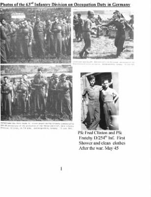 Thumbnail for Pictorial History of the 63rd Infantry Division > Section III, 63rd Infantry Division on Occupation Duty