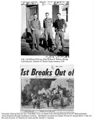 Pictorial History of the 63rd Infantry Division > Section II-B, 63rd Infantry Division in Combat