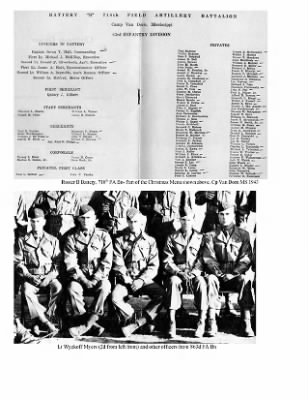 Thumbnail for History of the 63rd Infantry Division Artillery > 63rd Infantry Division Artillery Miscellaneous Photos