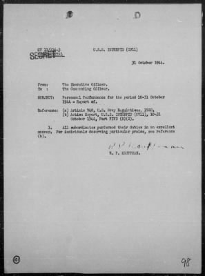 Thumbnail for USS INTREPID > Rep of Air Ops Against the Ryukyu Is Formosa, & Philippines, 10/10-31/44, Including Action Against Jap Fleet, 10/24-26/44