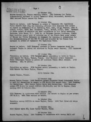 Thumbnail for USS PC-1226 > War Diary, 9/1/44 to 10/31/44