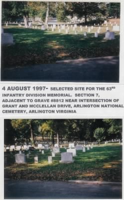 Thumbnail for History of the 63rd Infantry Division Support Battalions > 63rd Infantry Division Memorials