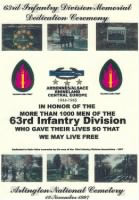 Unit History - US, 63rd Infantry Division, 1943-1945 record example
