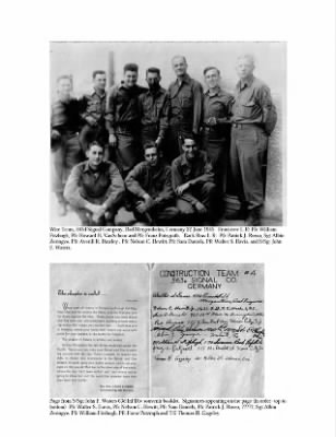 History of the 63rd Infantry Division Special Troops > 63rd Infantry Division Special Troops Occupation Photos