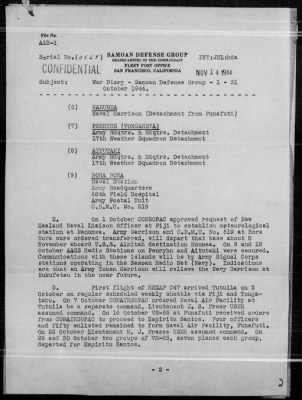 COM SAMOAN DEF GR > War Diary, 10/1-31/44