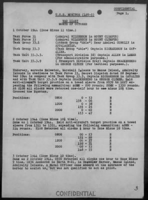 USS MONITOR > War Diary, 10/1-31/44