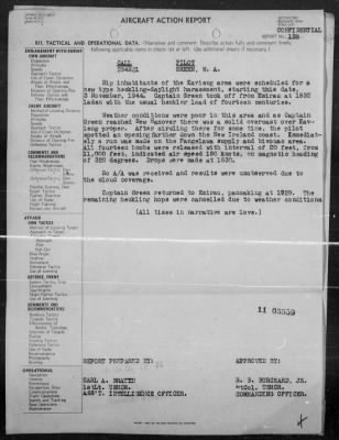 Thumbnail for VMB-413 > ACA Form Rep #128 - Rep of Heckling Mission to Kavieng Area, New Ireland, 11/3/44