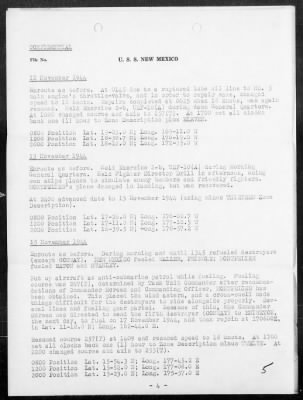 Thumbnail for USS NEW MEXICO > War Diary, 11/1-30/44