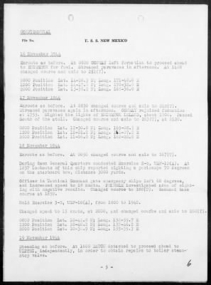 Thumbnail for USS NEW MEXICO > War Diary, 11/1-30/44