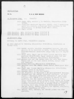 Thumbnail for USS NEW MEXICO > War Diary, 11/1-30/44