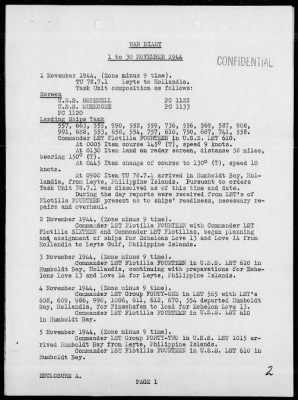 COM LST FLOT 14 > War Diary, 11/1-30/44