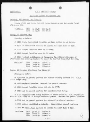 USS MONAGHAN > War Diary, 11/1-30/44