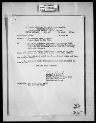 Cultural Property Claim Applications > F166A Paris France Decl. No. 9694