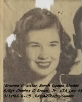 Chas. O Brown, Jr.'s sister SARAH (Doman) Rhodes