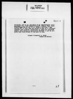 Thumbnail for Cultural Property Claim Applications > Ger13 Arndt, Dr. Adolf