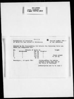 Thumbnail for Cultural Property Claim Applications > Ger25 German Chruch Bells