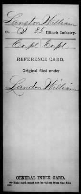 Thumbnail for William > Lanston, William (Corpl)