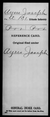 Thumbnail for Joseph > Ayers, Joseph (Pvt)