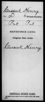 Henry > Cassick, Henry (Pvt)