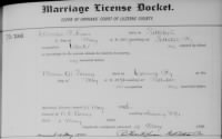 Charles & Minnie Law marriage record