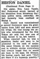 18 July, 1945 article about Capt Daniel being an advocate  for the POW's