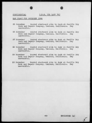 USS UTE > War Diary, 11/1-30/44