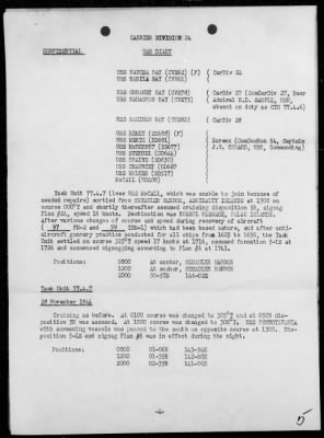 COMCARDIV 24 > War Diary, 11/1-30/44